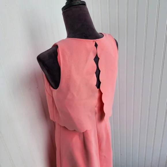 LOFT Pink Sleeveless Tiered Mini Dress for Cocktail - Picture 9 of 15